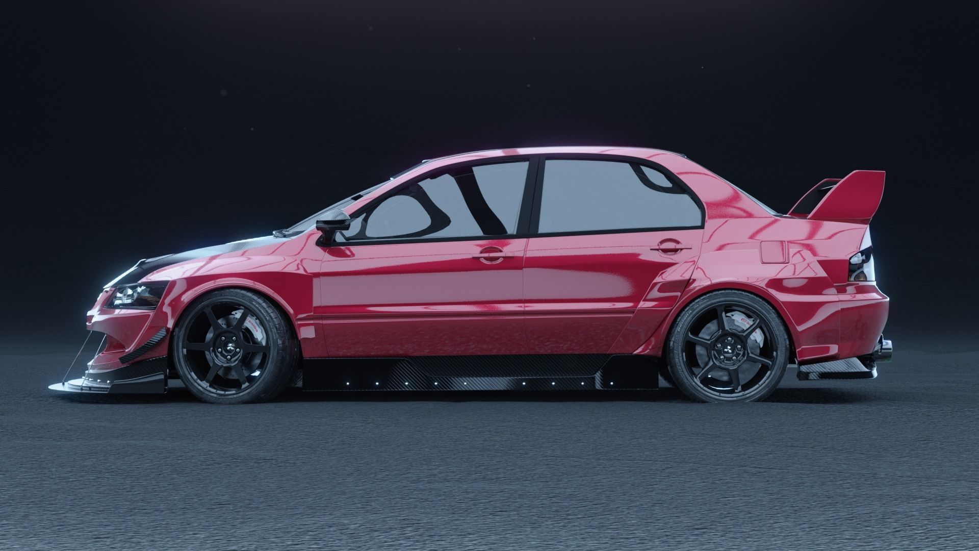 High-Poly Mitsubishi Lancer EVO VIII 3D model_7