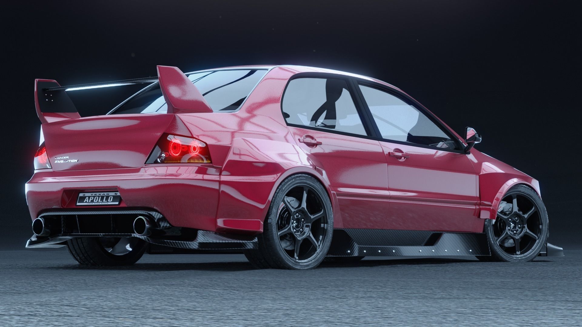 High-Poly Mitsubishi Lancer EVO VIII 3D model_3
