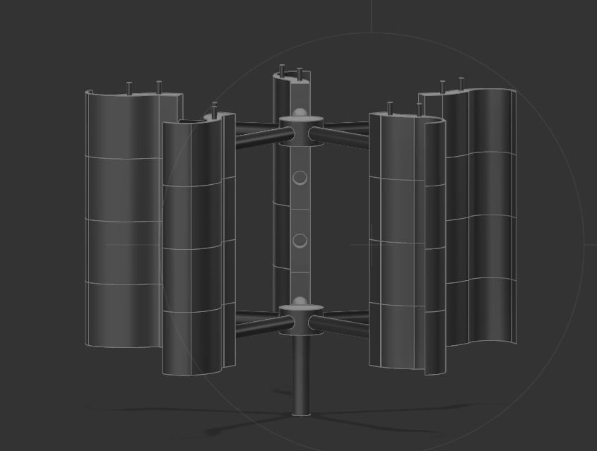 Modular wind generator 3D print model_1