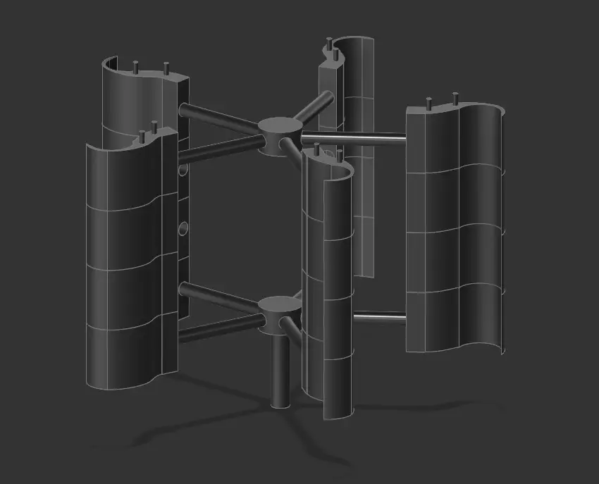 Modular wind generator 3D print model_0