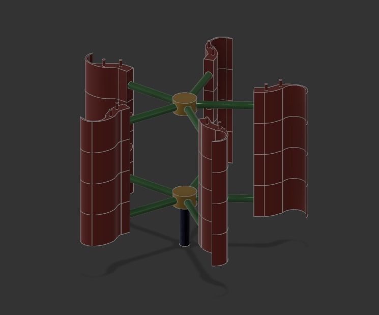 Modular wind generator 3D print model_3
