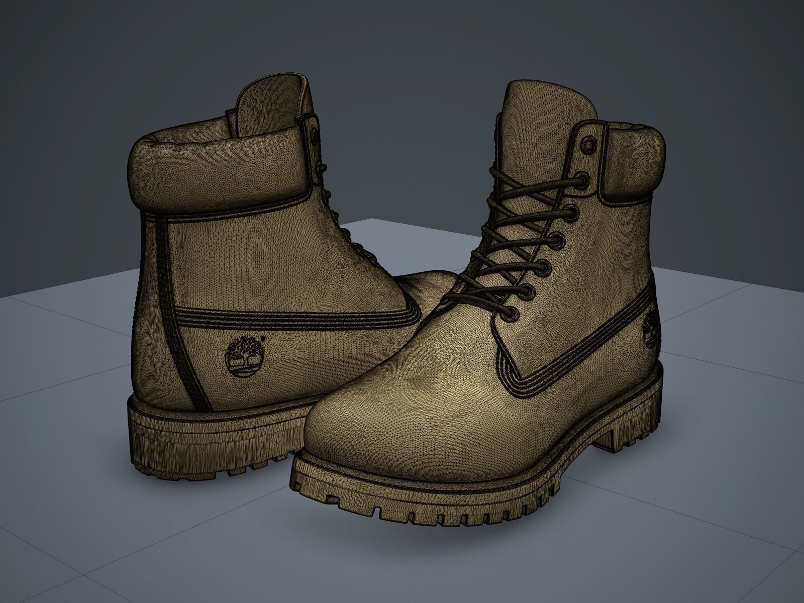 Timberland Premium 6-inches boots-3d printable 3D print model_6