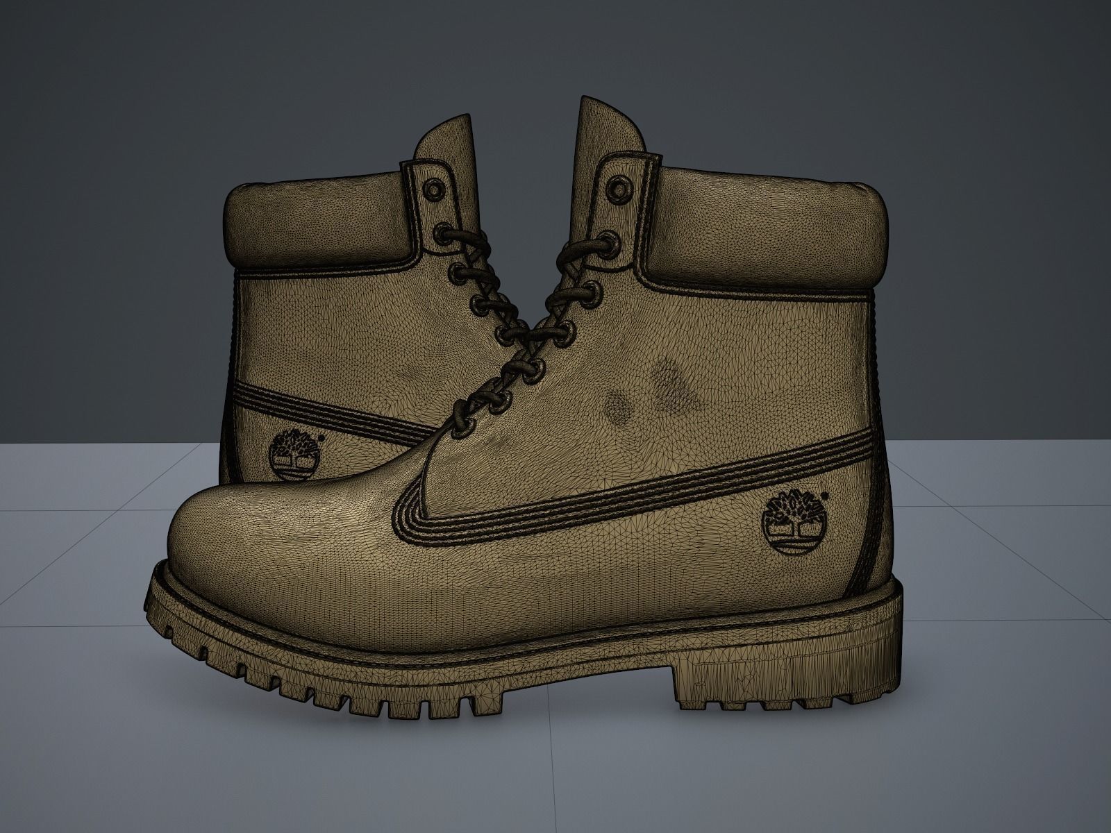 Timberland Premium 6-inches boots-3d printable 3D print model_7