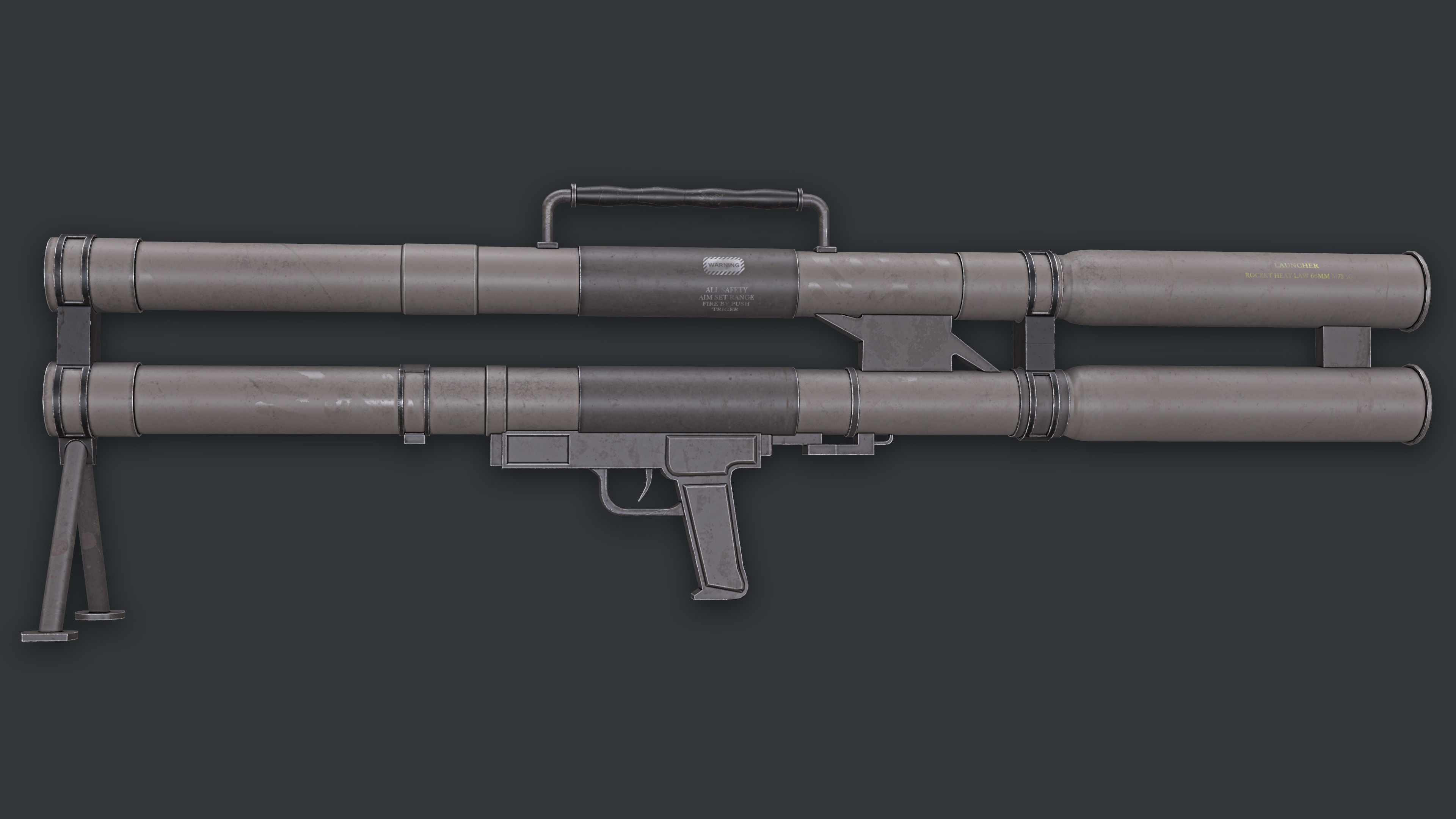 Rocket Launcher Game Ready 12 Low-poly 3D model_2