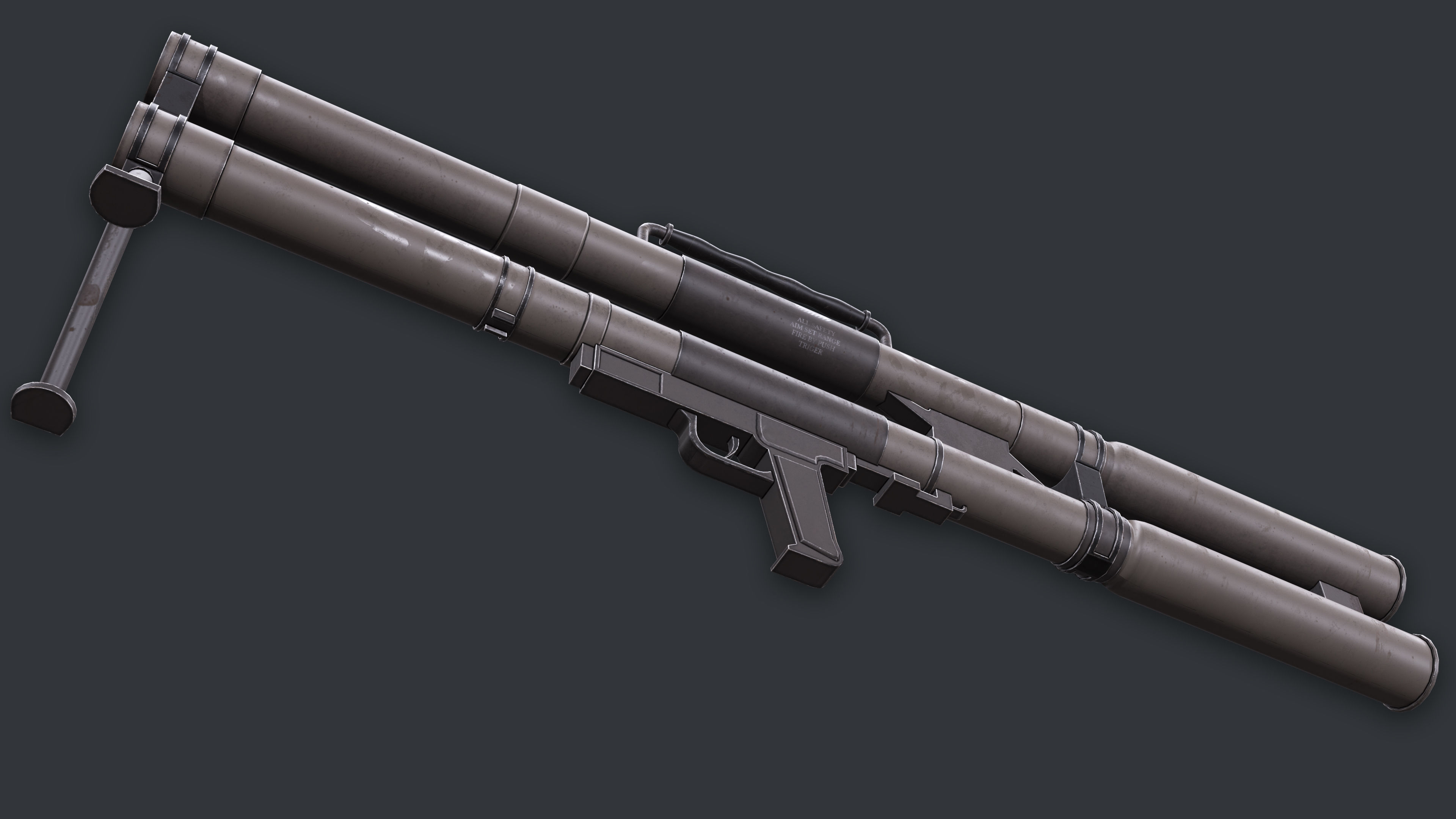 Rocket Launcher Game Ready 12 Low-poly 3D model_7