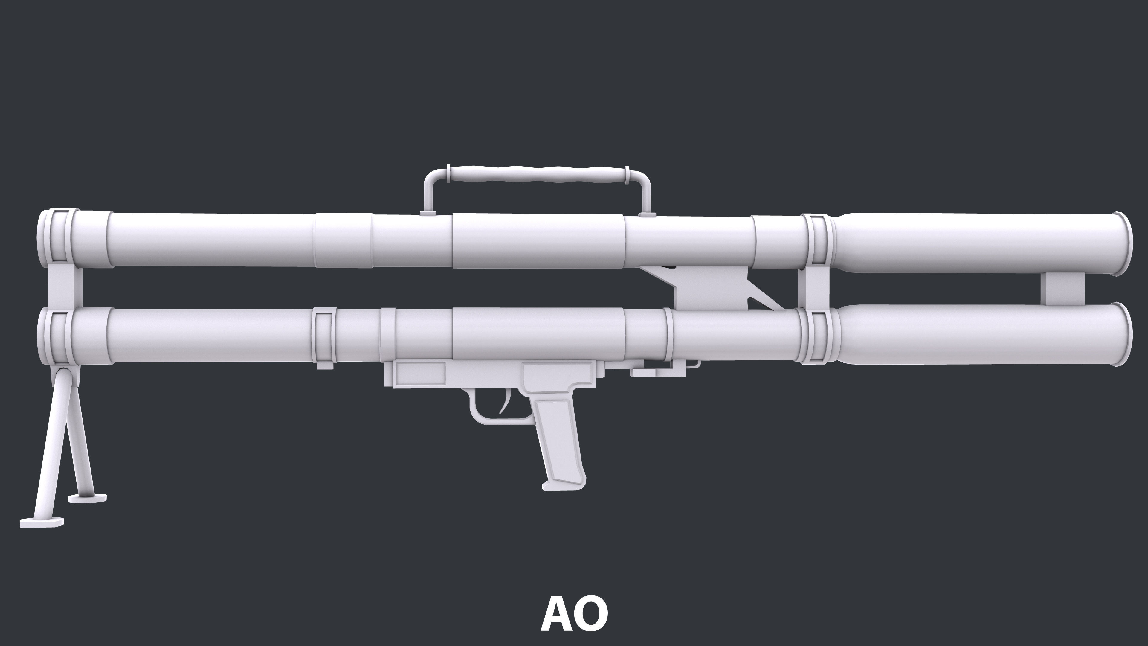 Rocket Launcher Game Ready 12 Low-poly 3D model_10