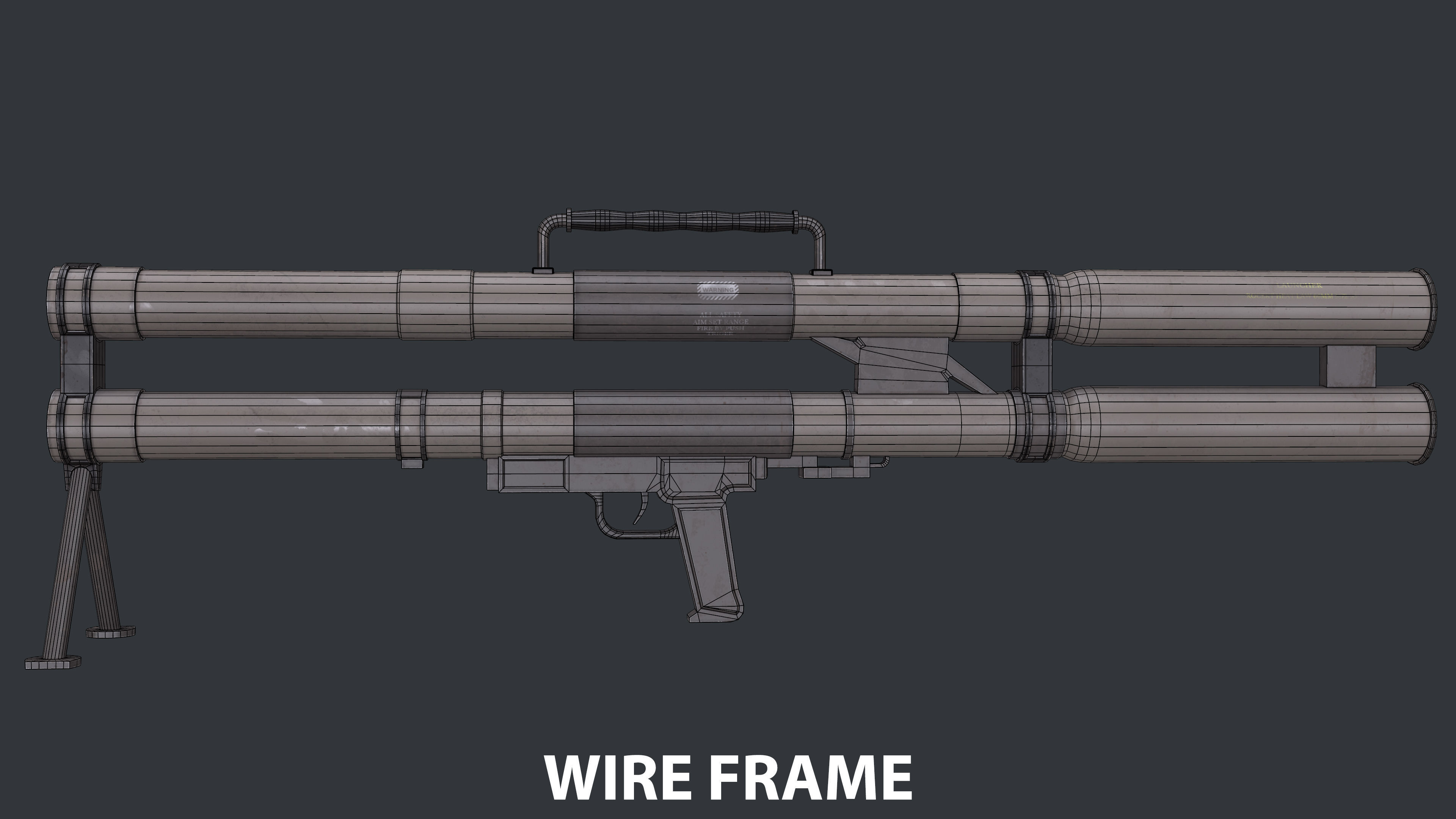 Rocket Launcher Game Ready 12 Low-poly 3D model_13