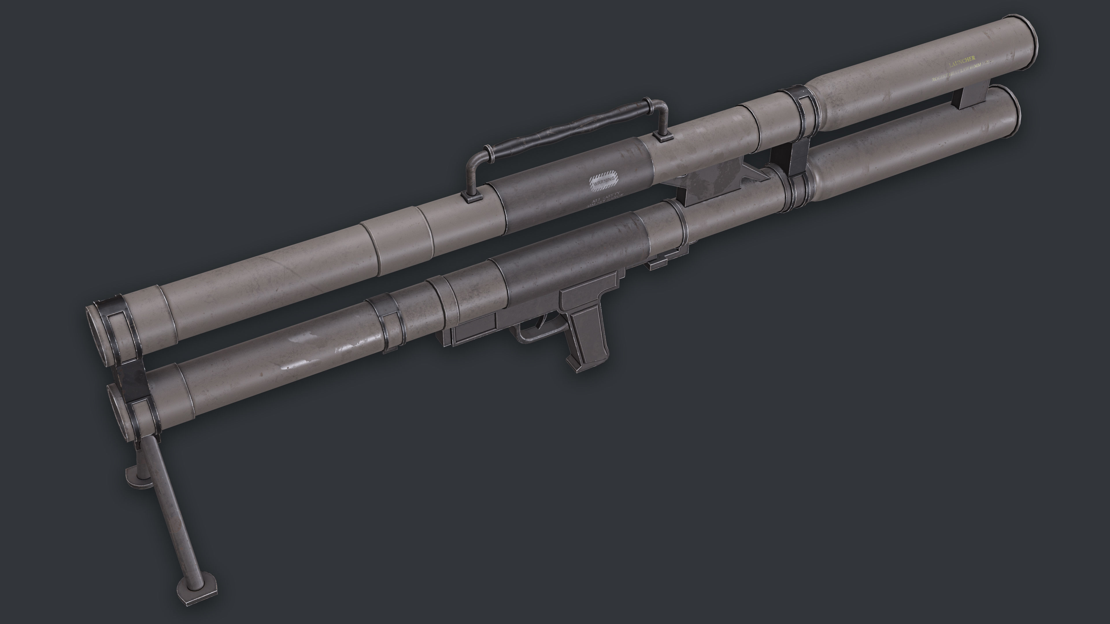 Rocket Launcher Game Ready 12 Low-poly 3D model_6