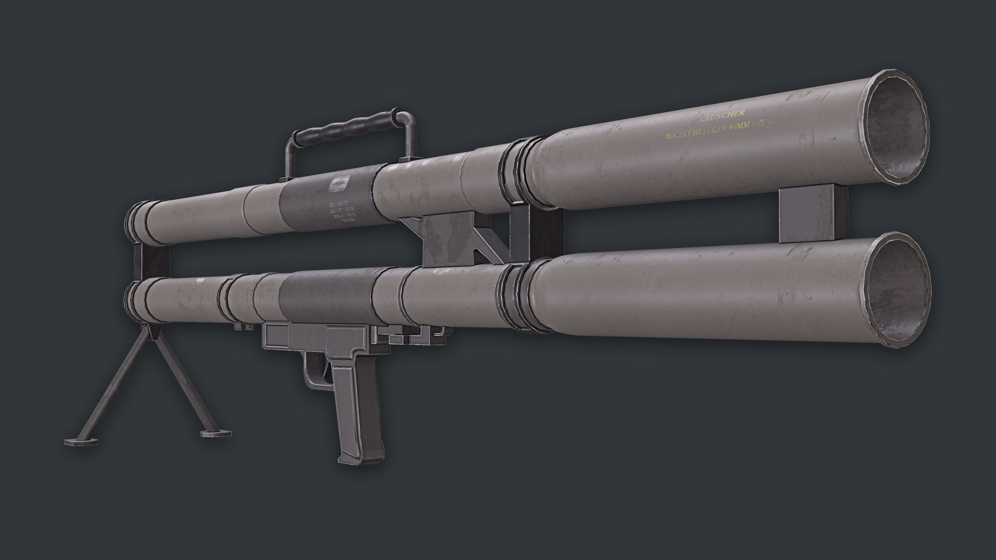 Rocket Launcher Game Ready 12 Low-poly 3D model_3