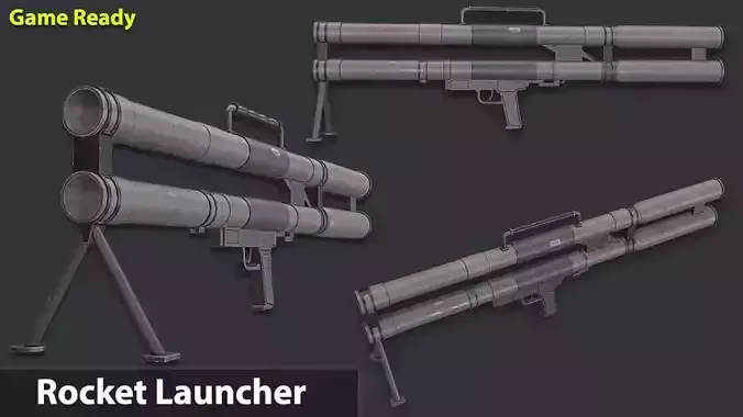 Rocket Launcher Game Ready 12 Low-poly 3D model