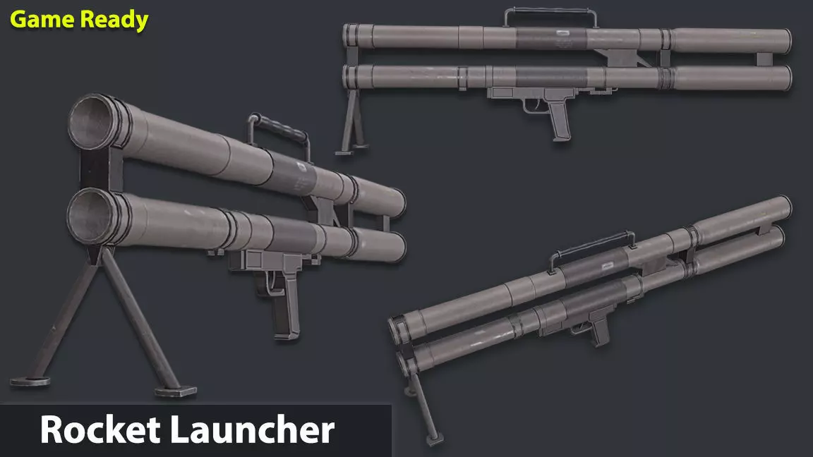 Rocket Launcher Game Ready 12 Low-poly 3D model_0