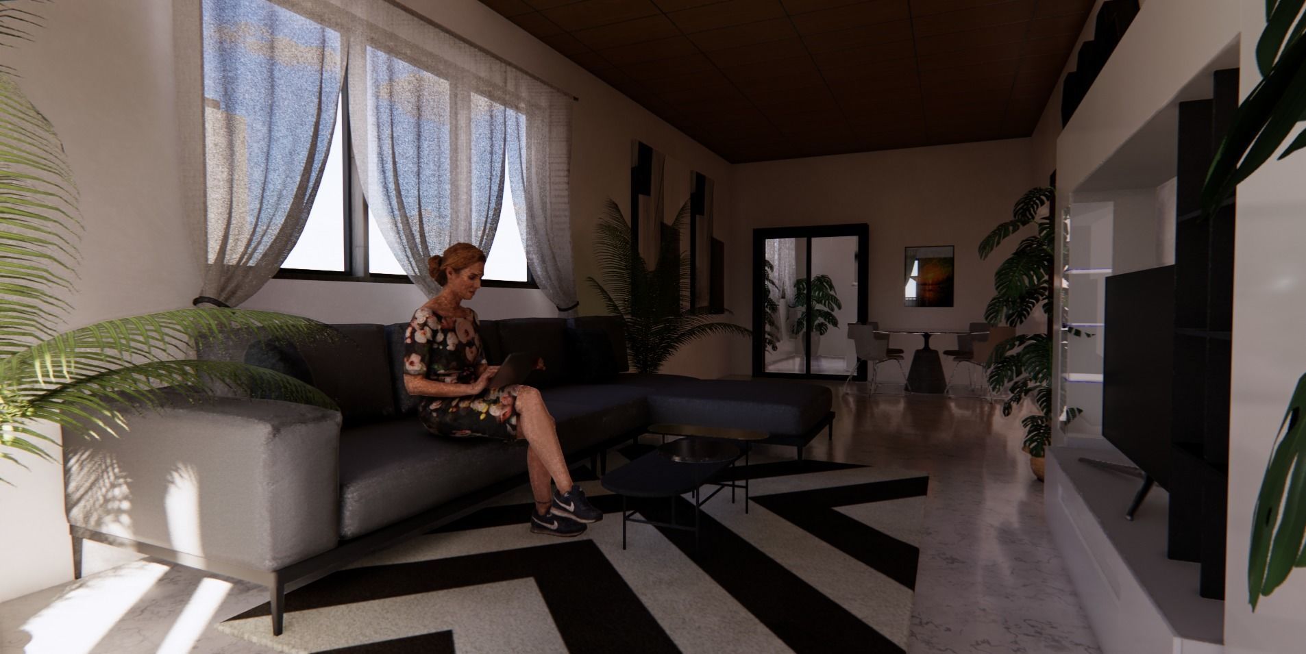 Duplex House Design 3D model_6