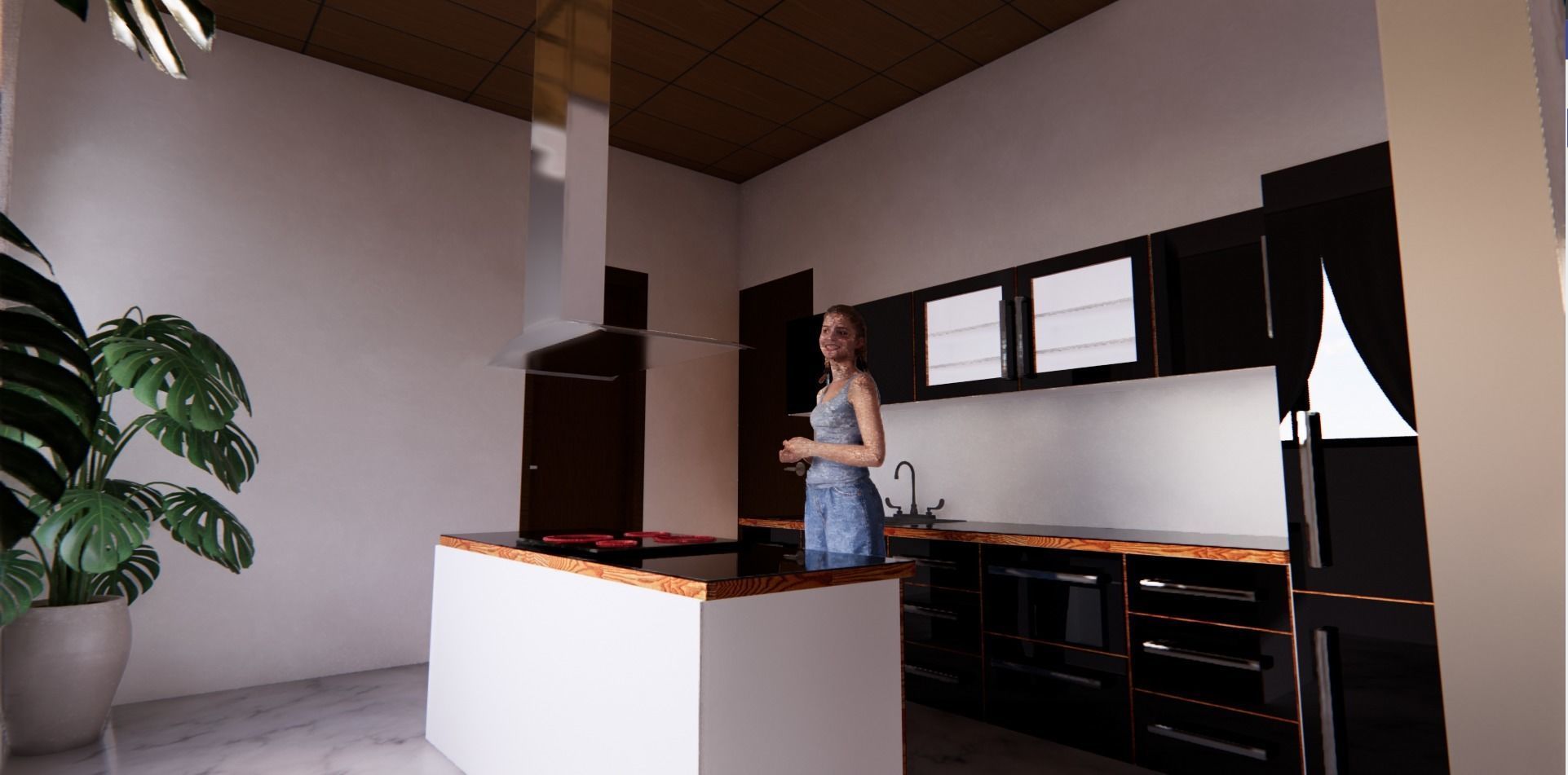 Duplex House Design 3D model_9