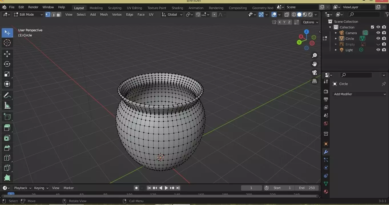 handmade clay pot  mockup 3D model_0
