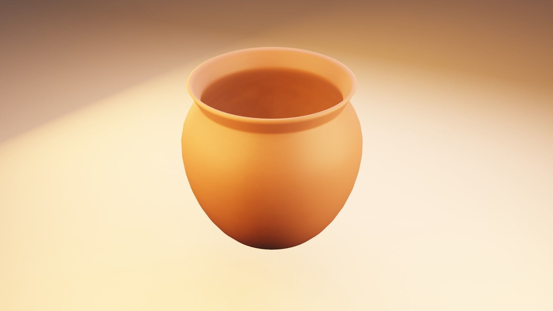 handmade clay pot  mockup 3D model_2