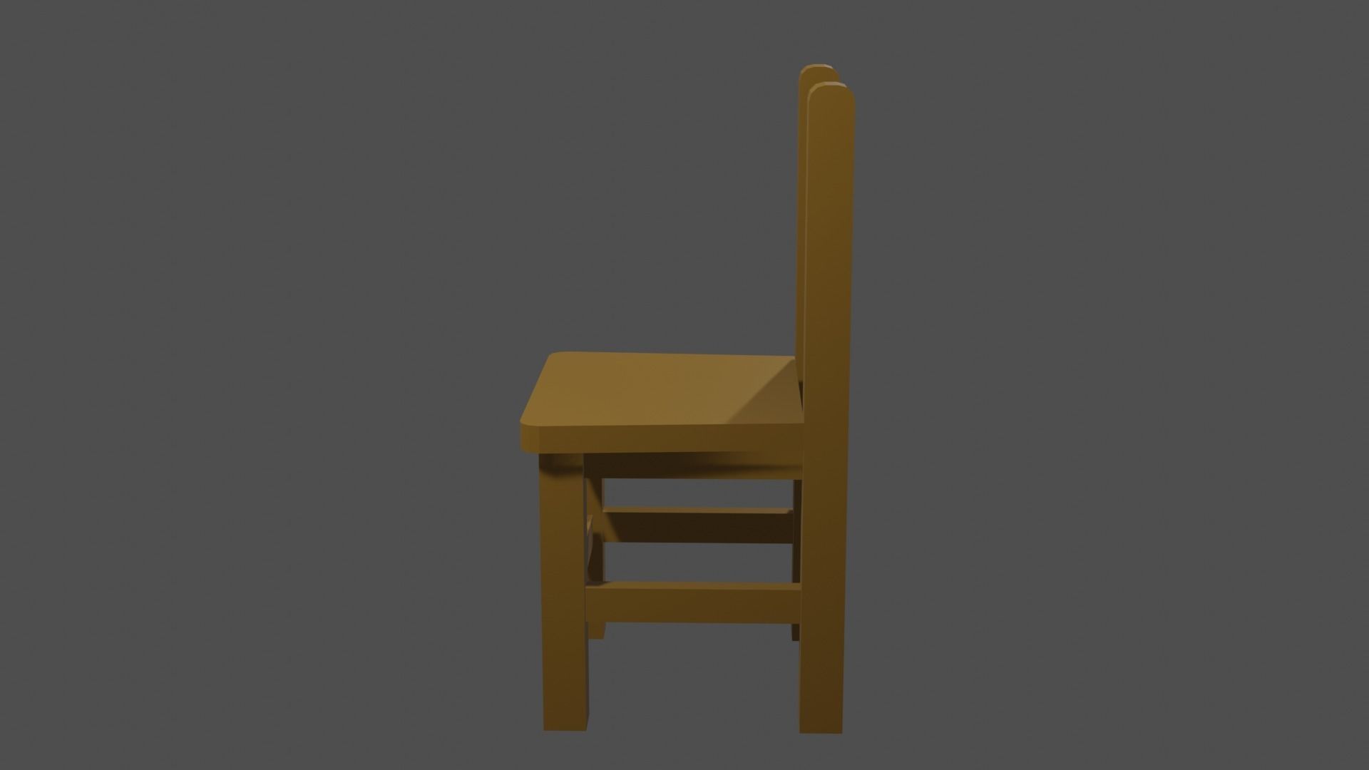 Low Poly Chair wooden Free 3D model_3