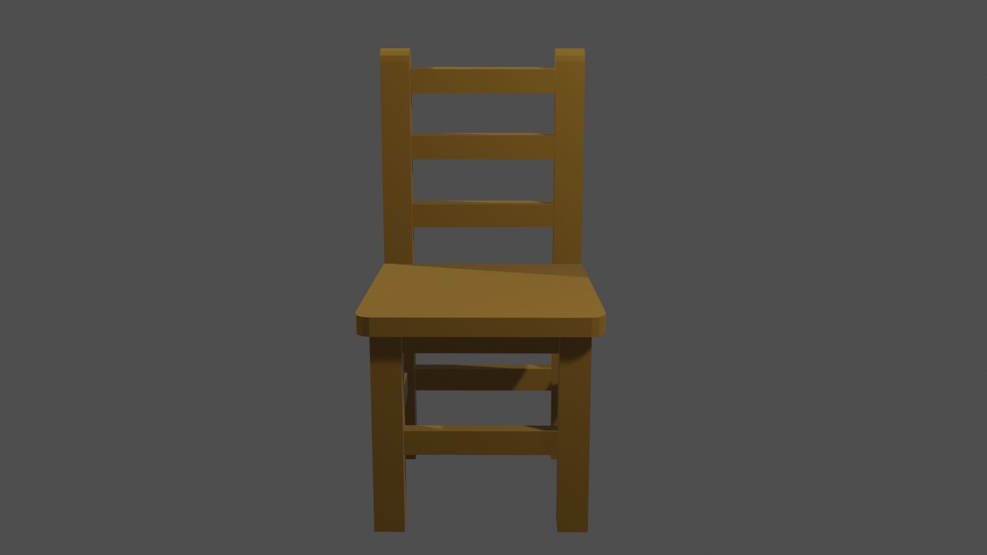 Low Poly Chair wooden Free 3D model_1