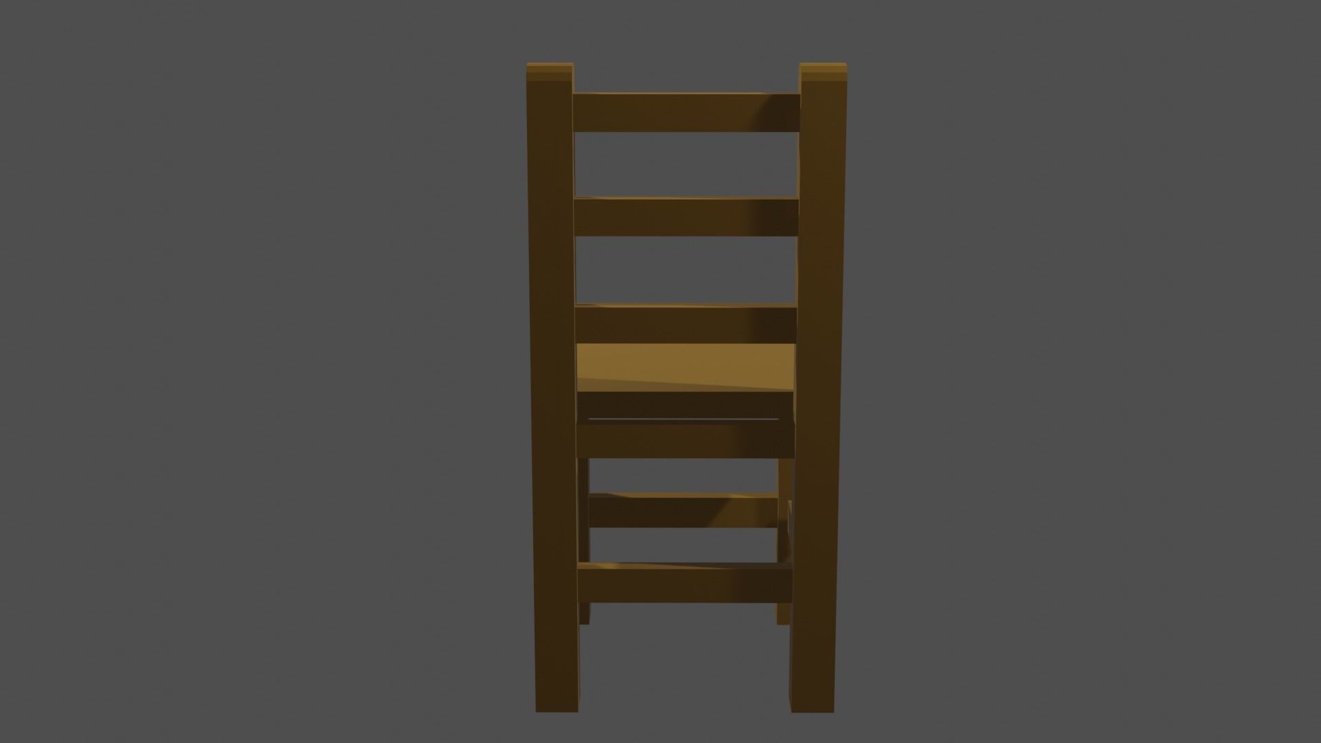 Low Poly Chair wooden Free 3D model_4