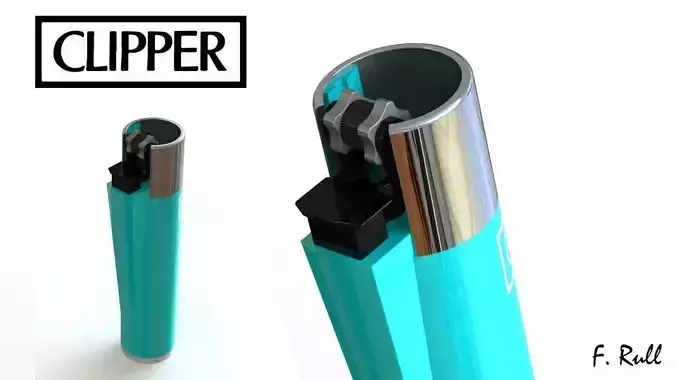 Modelado de Mechero Clipper Free 3D model