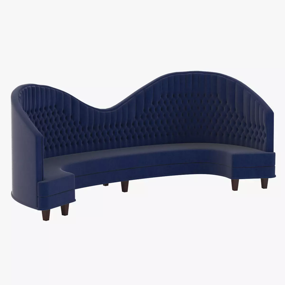 Detail Tufted High Back Curved Sofa 3D model_0