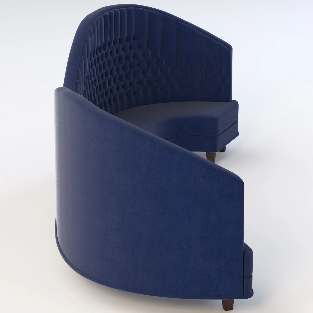 Detail Tufted High Back Curved Sofa 3D model_2