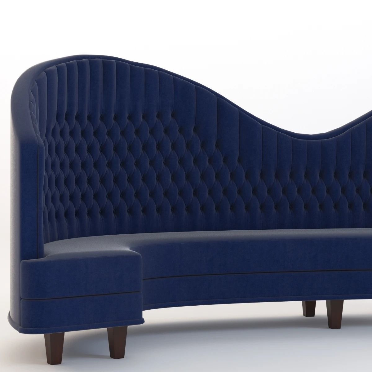 Detail Tufted High Back Curved Sofa 3D model_5