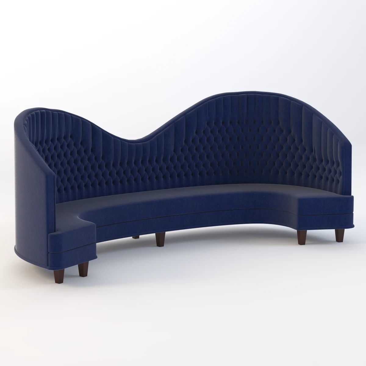 Detail Tufted High Back Curved Sofa 3D model_1