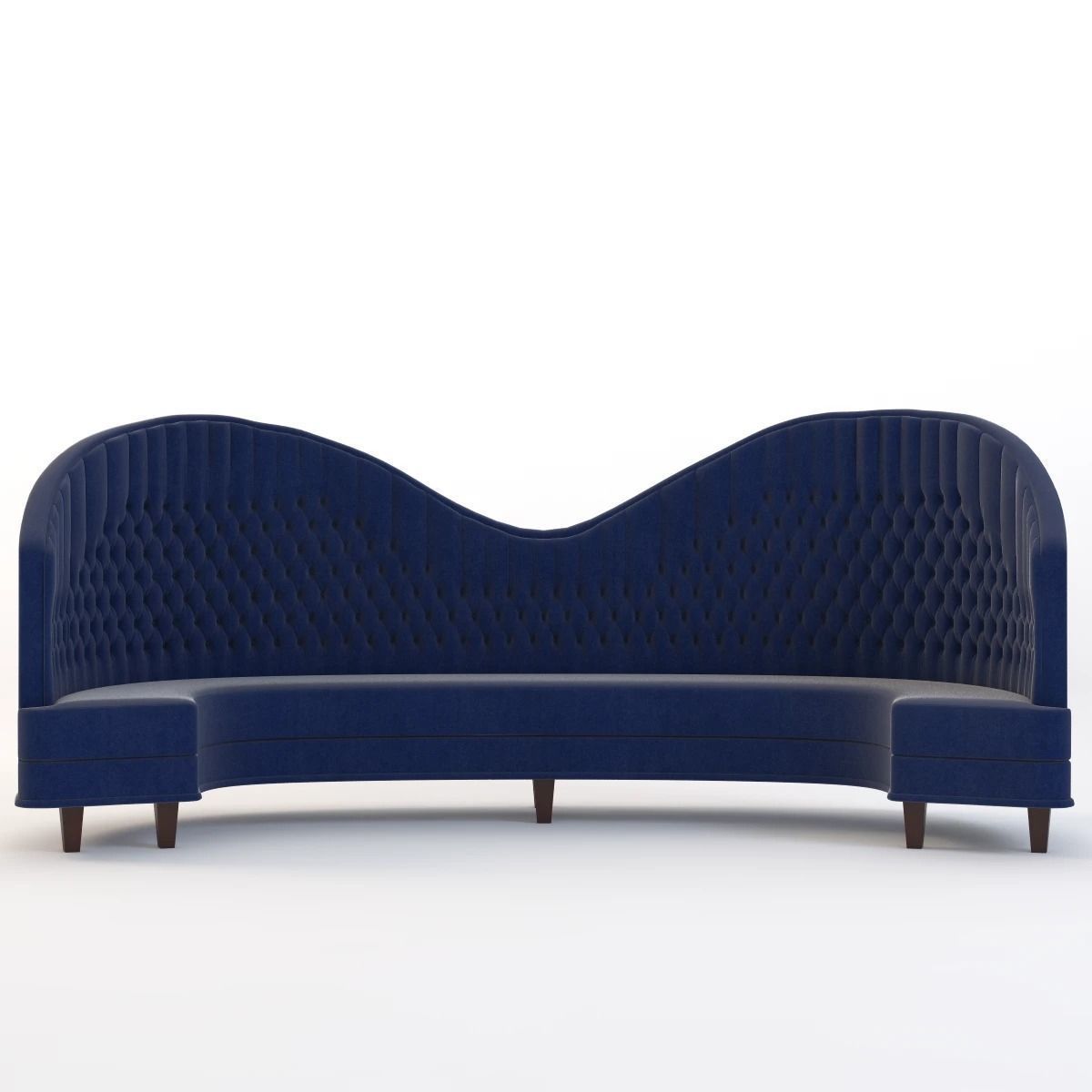 Detail Tufted High Back Curved Sofa 3D model_7