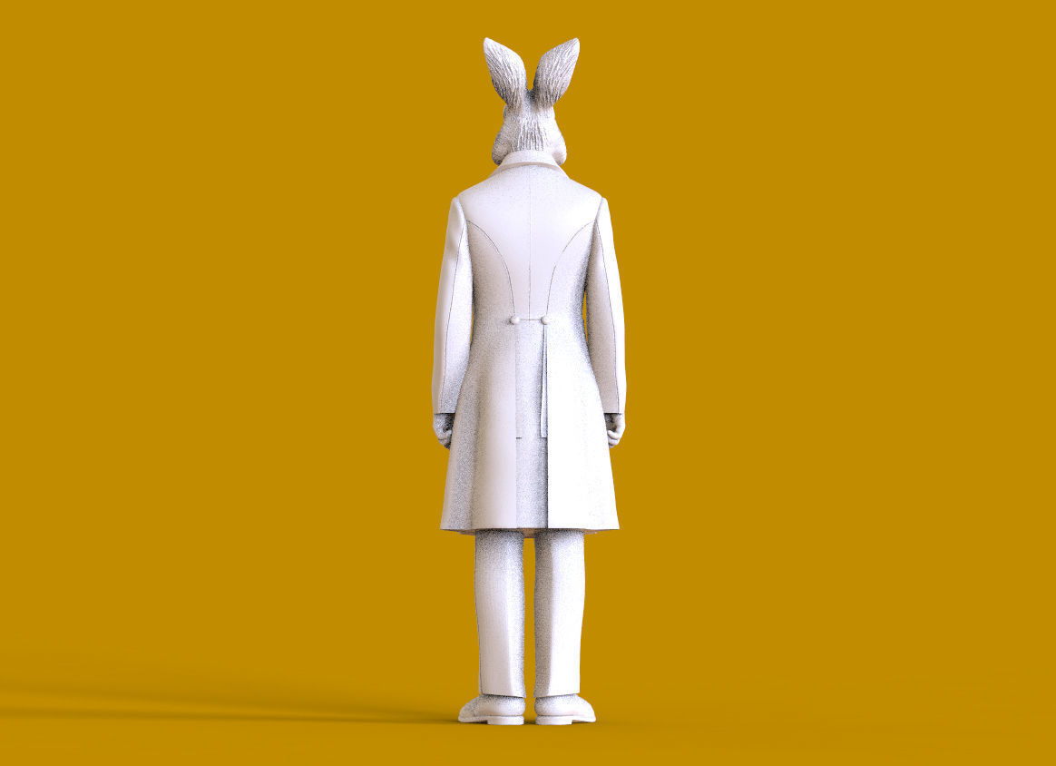 hare family 3D print model_20