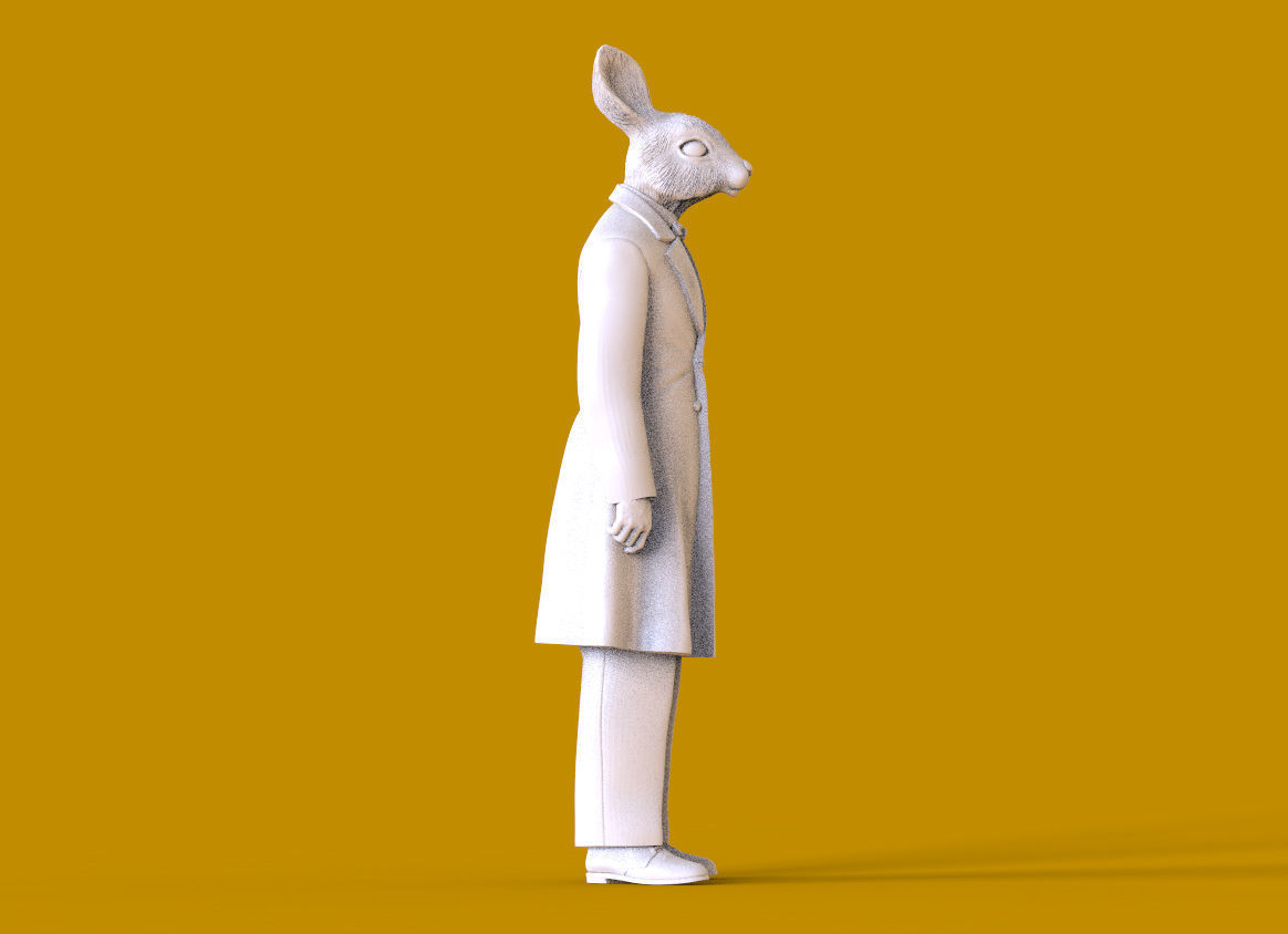 hare family 3D print model_45