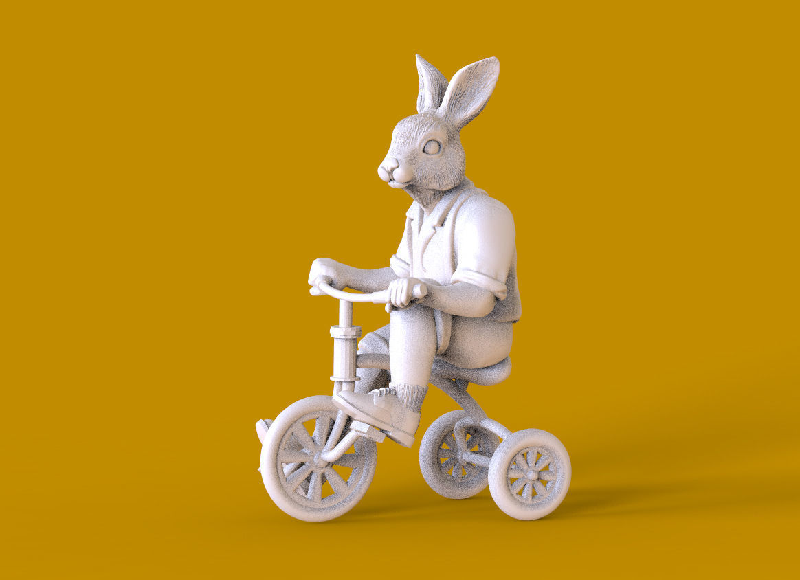 hare family 3D print model_41