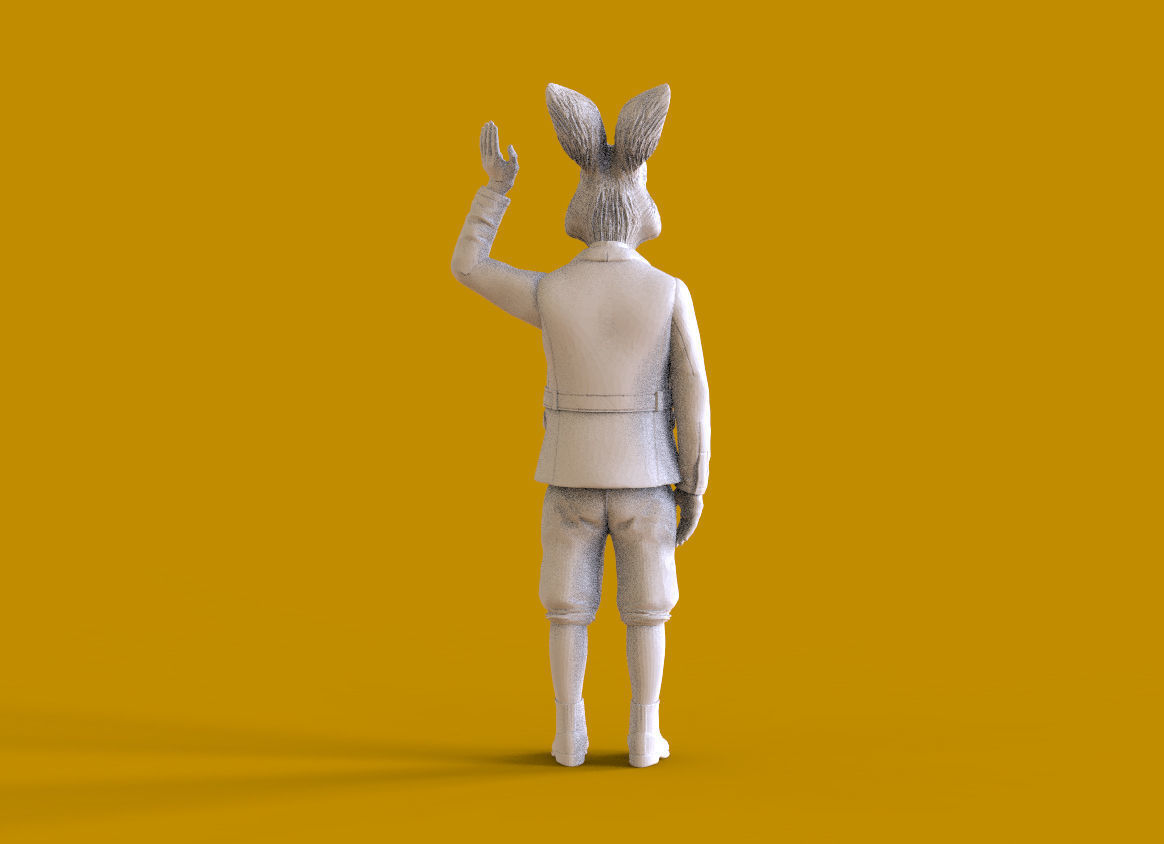hare family 3D print model_56