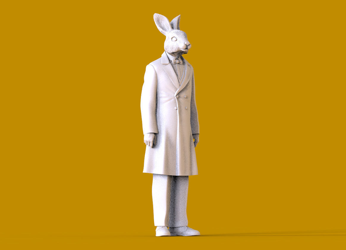 hare family 3D print model_49