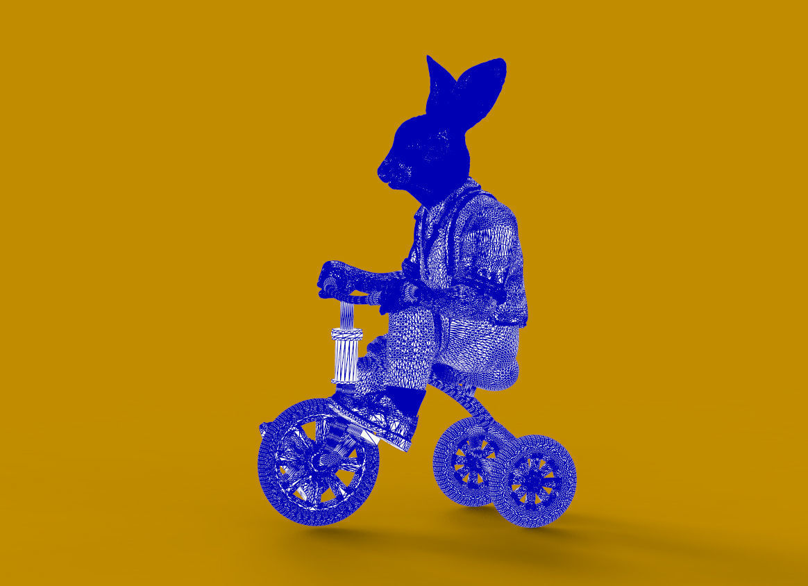 hare family 3D print model_66