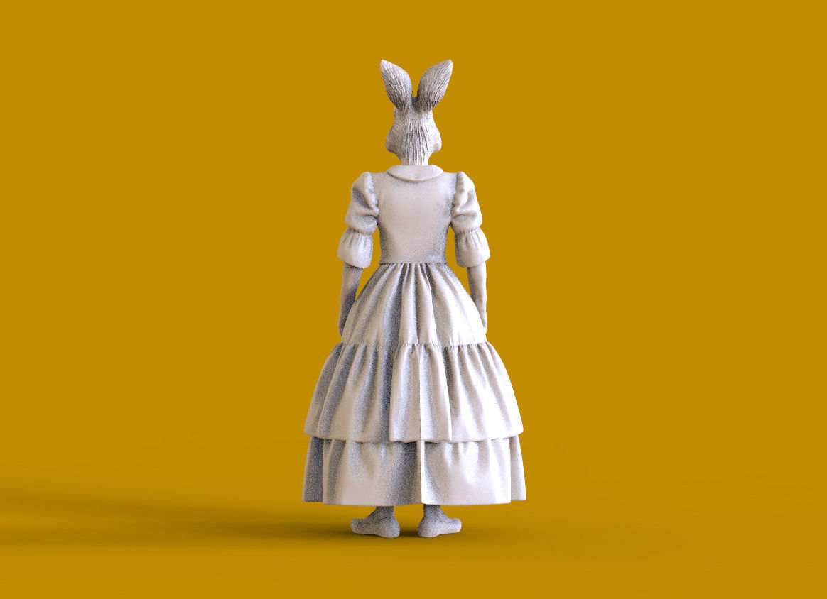 hare family 3D print model_6