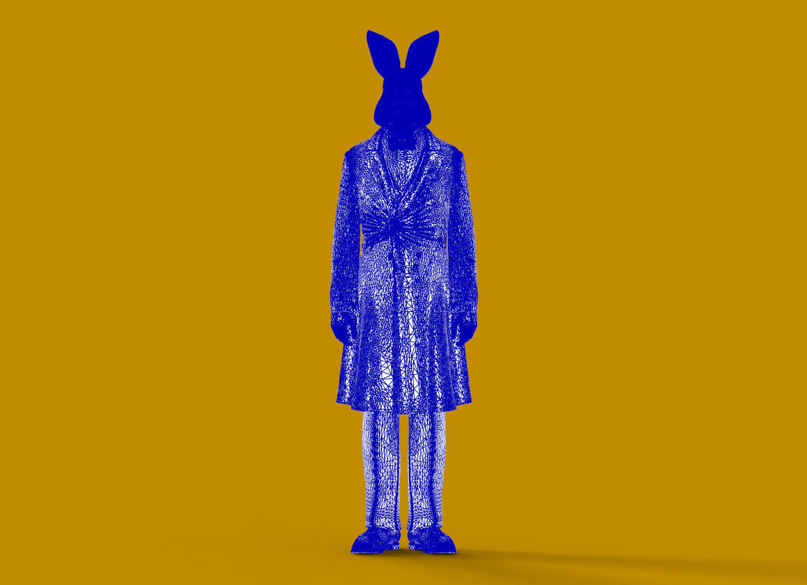 hare family 3D print model_36