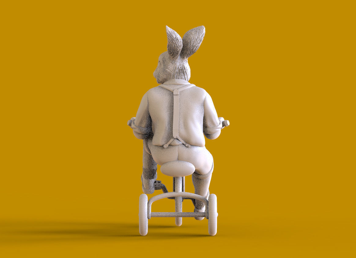 hare family 3D print model_62