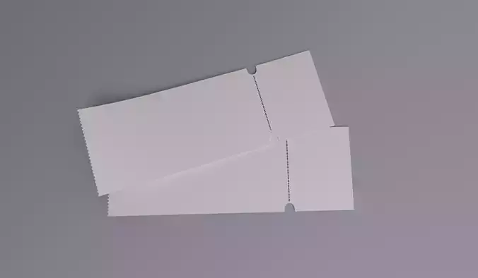 3D ticket or coupon mockup