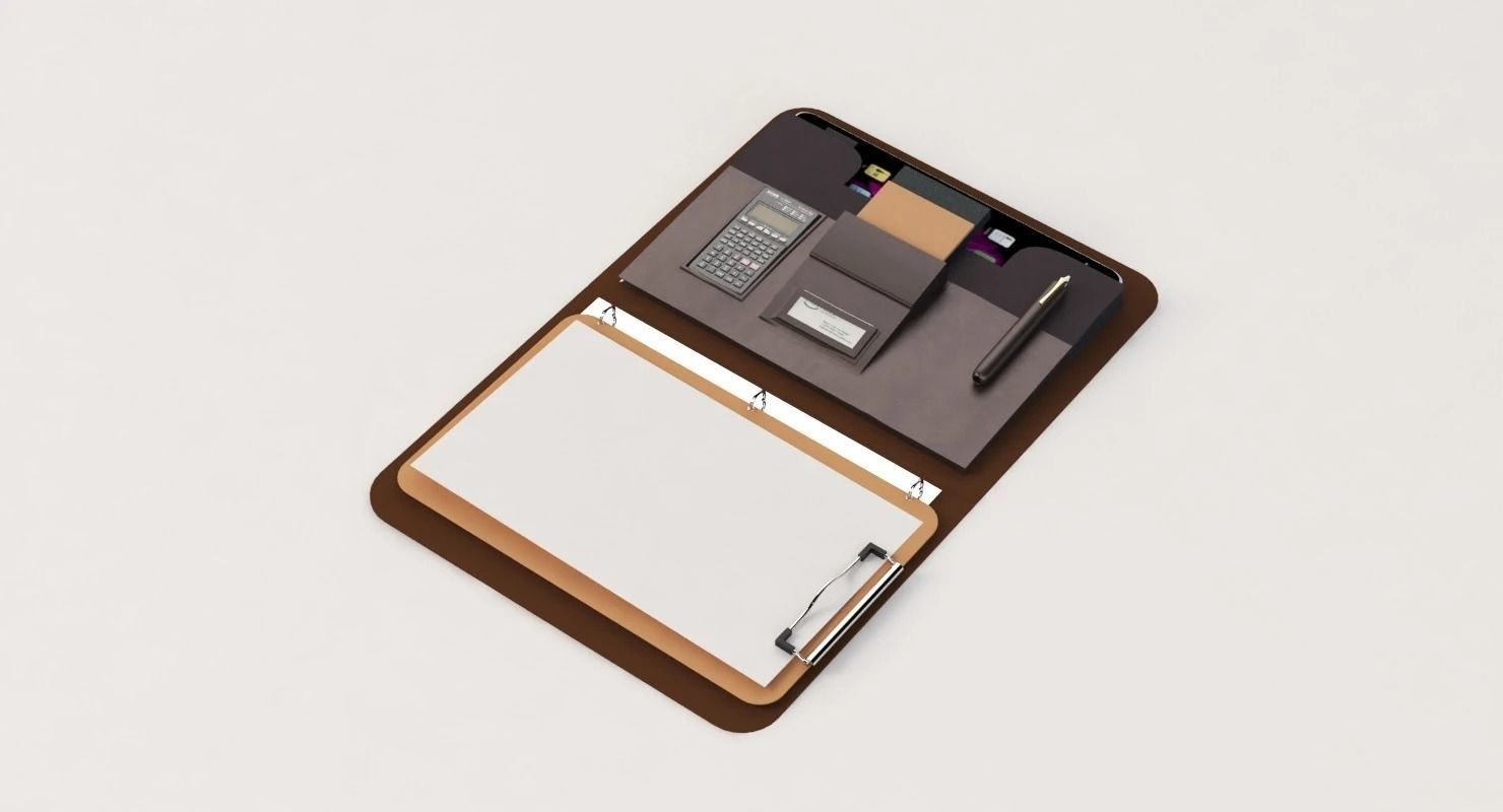 Designer 3 Ring Binder Portfolio Case 3D model_15