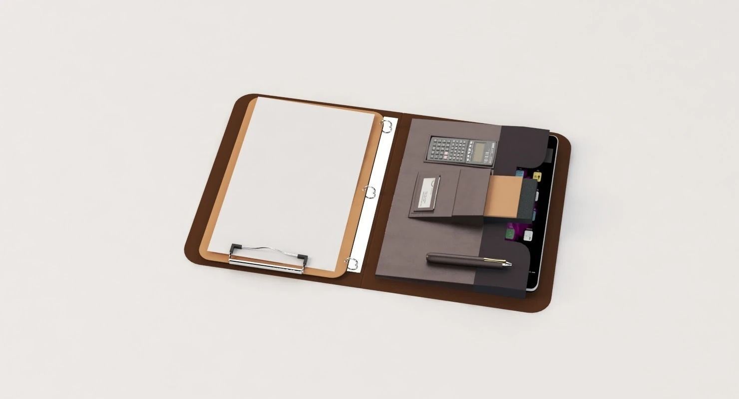 Designer 3 Ring Binder Portfolio Case 3D model_11
