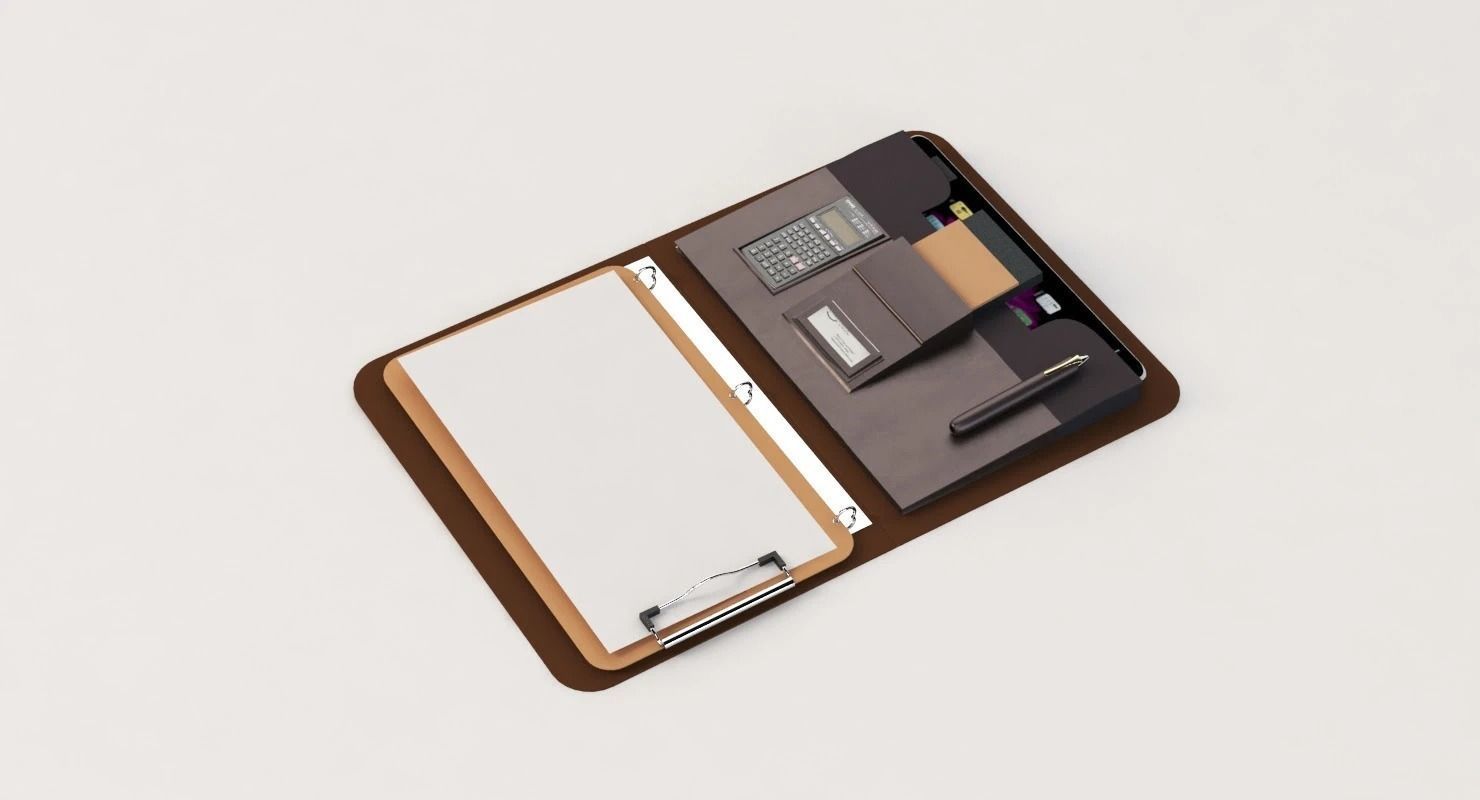 Designer 3 Ring Binder Portfolio Case 3D model_14