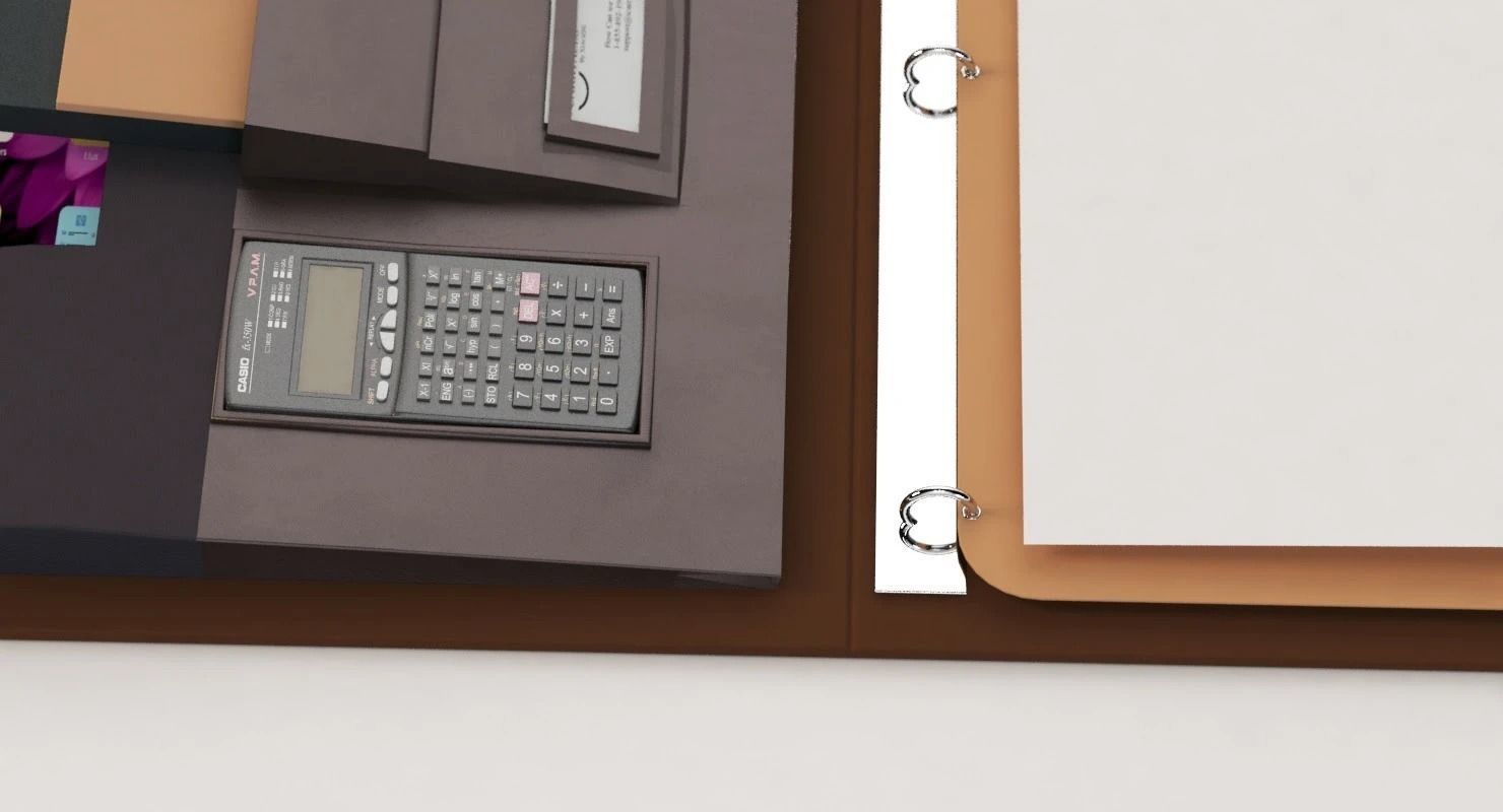 Designer 3 Ring Binder Portfolio Case 3D model_27