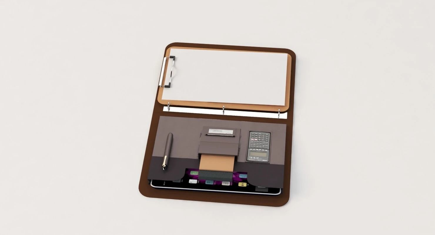 Designer 3 Ring Binder Portfolio Case 3D model_6