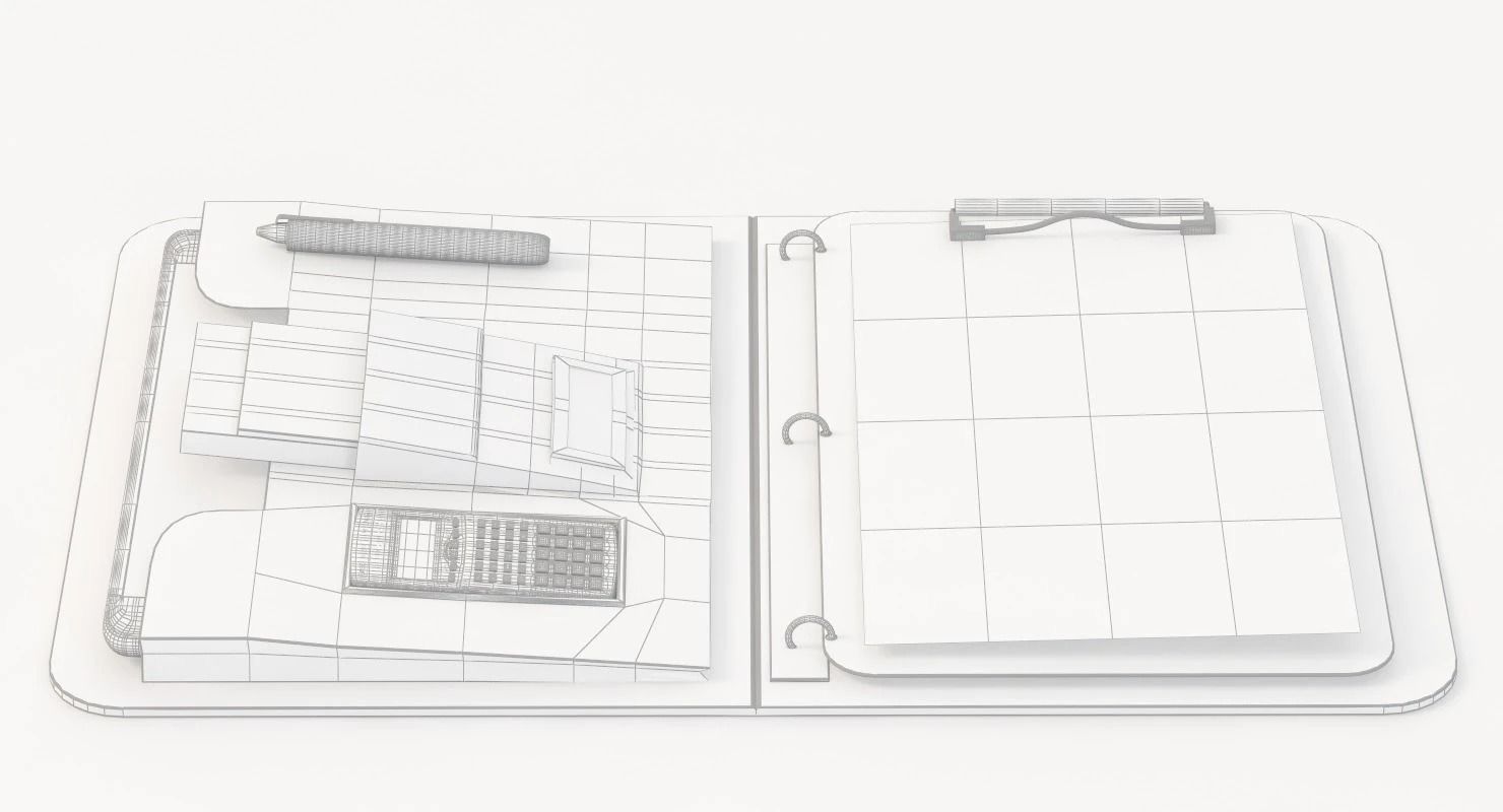 Designer 3 Ring Binder Portfolio Case 3D model_29