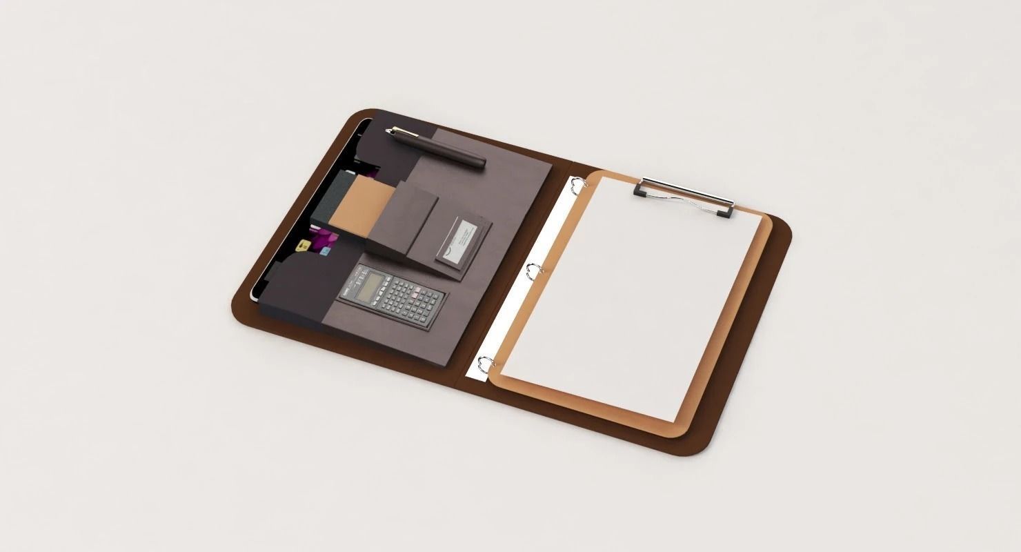 Designer 3 Ring Binder Portfolio Case 3D model_22