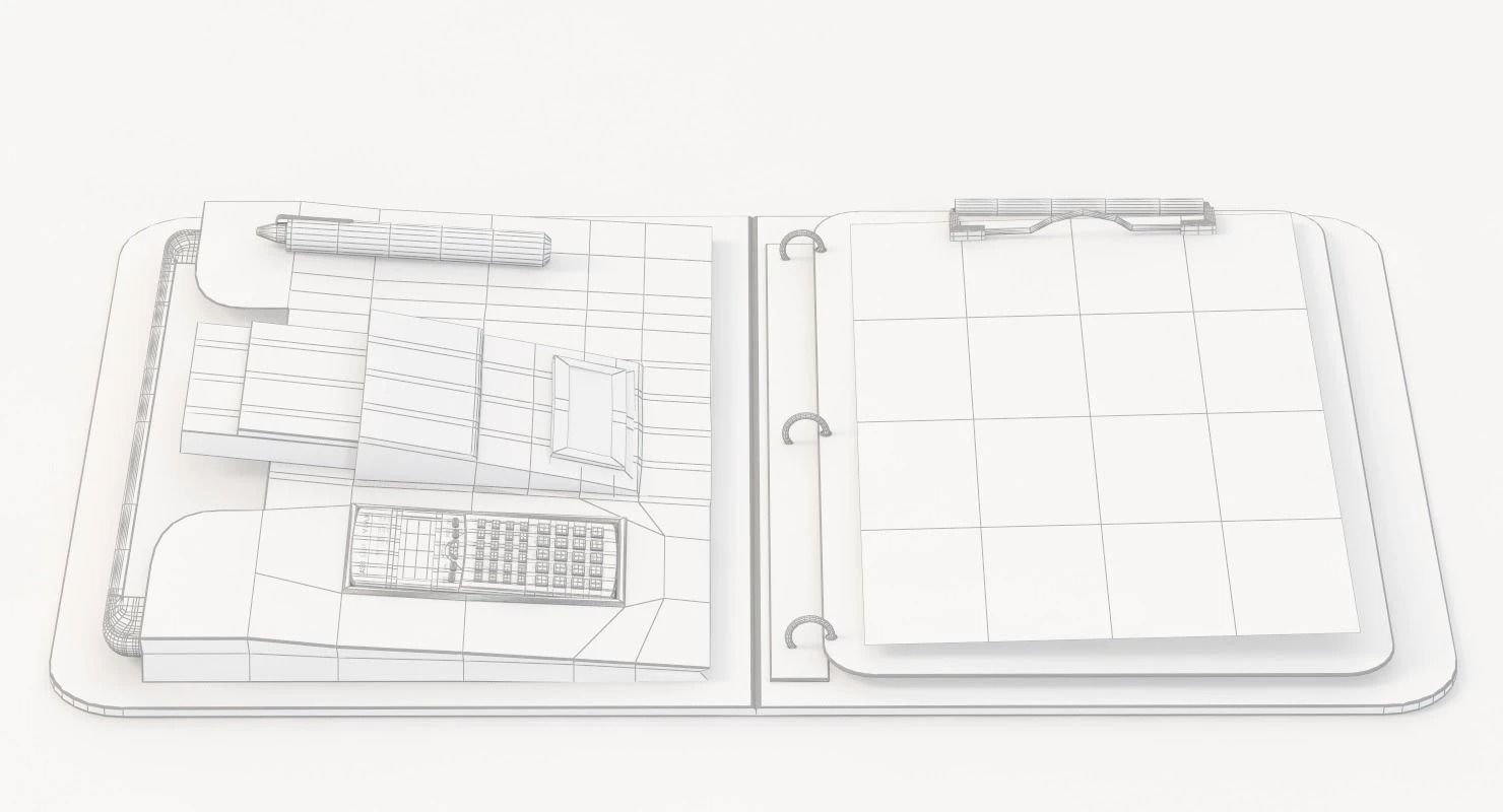 Designer 3 Ring Binder Portfolio Case 3D model_28