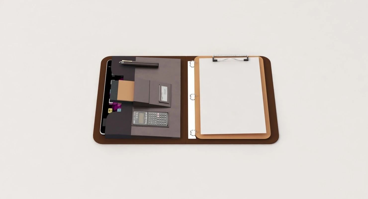 Designer 3 Ring Binder Portfolio Case 3D model_23