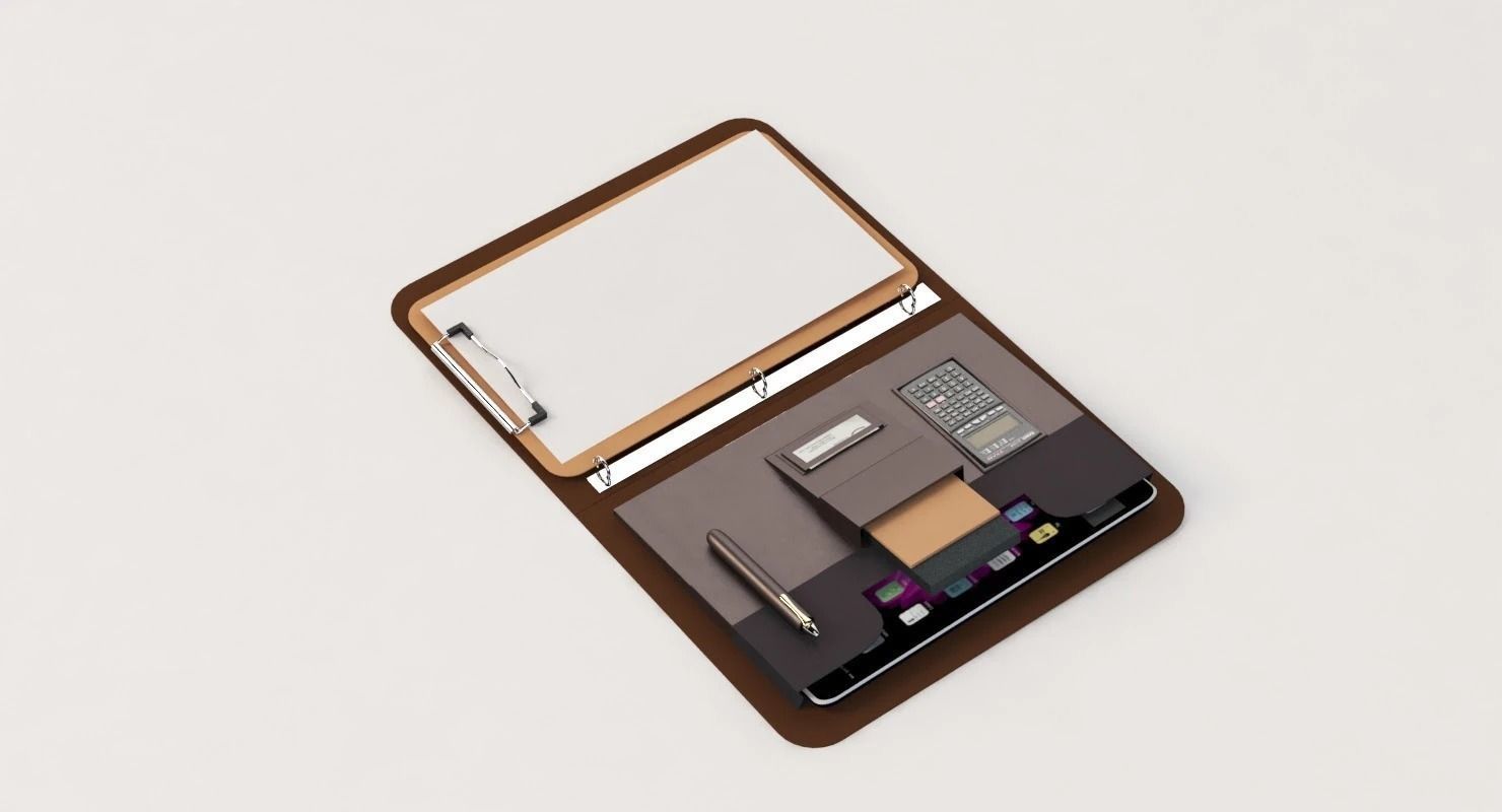Designer 3 Ring Binder Portfolio Case 3D model_9