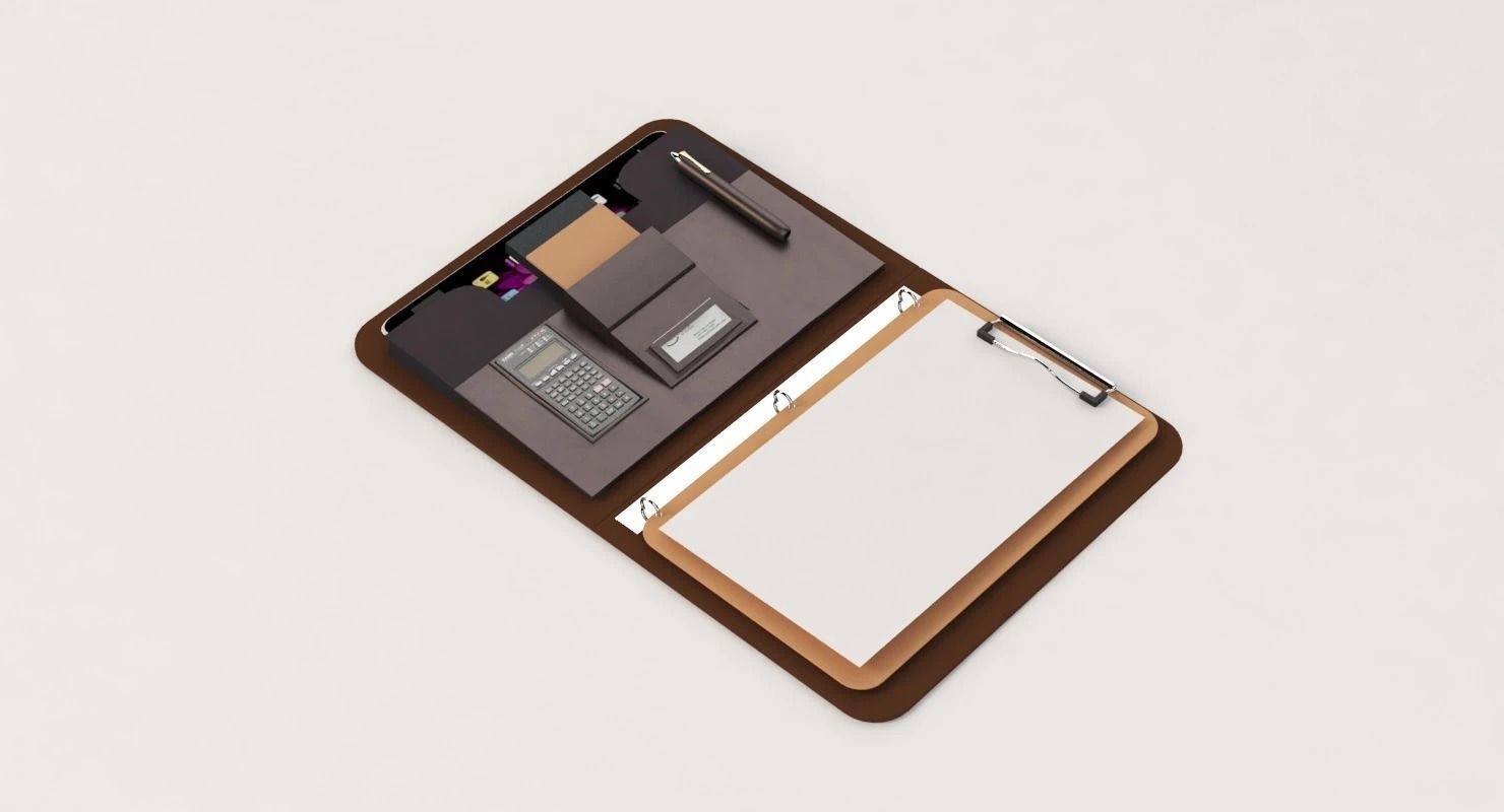 Designer 3 Ring Binder Portfolio Case 3D model_21