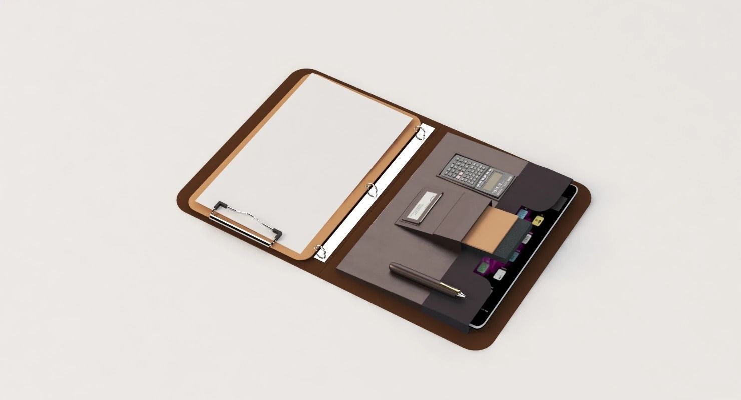 Designer 3 Ring Binder Portfolio Case 3D model_10